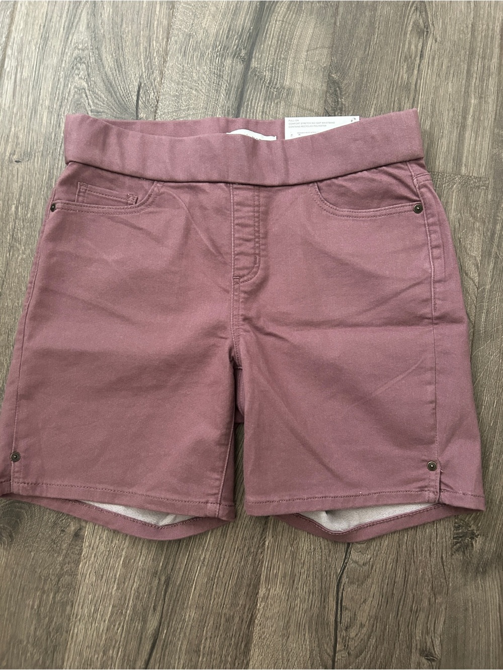 Liz Claiborne Purple Pull-On Bermuda Shorts